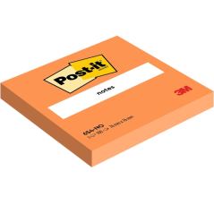 Lot de 6 blocs de 100 notes autocollantes repositionnables Post-It - Forme carrée - 76 x 76 mm - Couleur orange