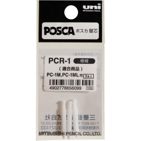 Recharges de feutre Uni-ball PC-1M - Pointe 0,7 mm - Couleur -