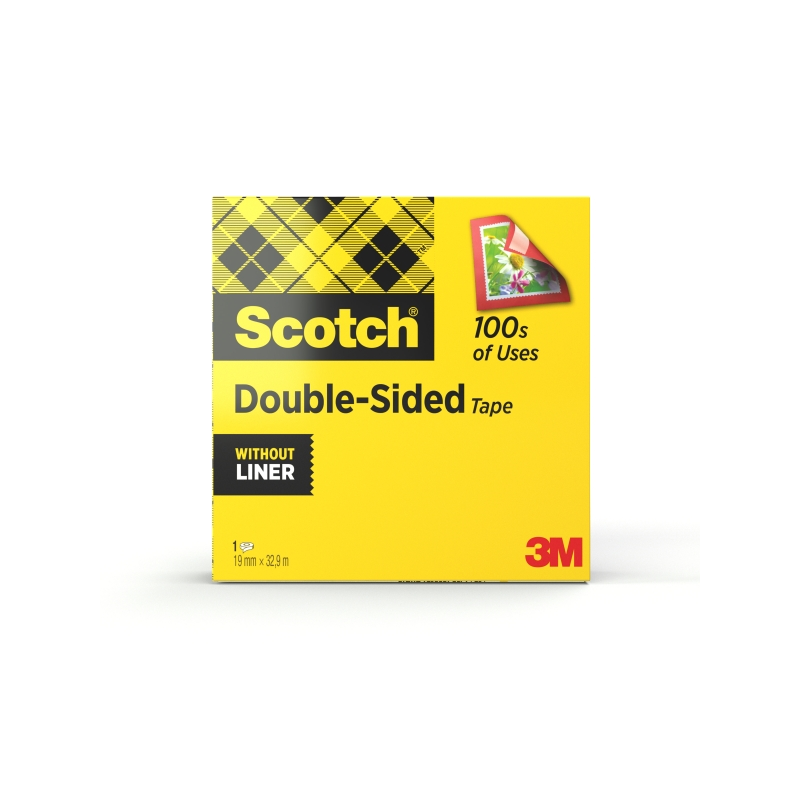 Ruban adhésif double face Scotch - 19 mm x 33 m - Transparent