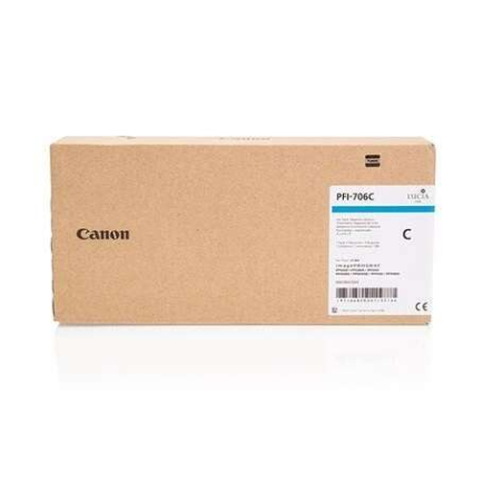 Cartouche d'encre d'origine Canon PFI706 Cyan - 6682B001