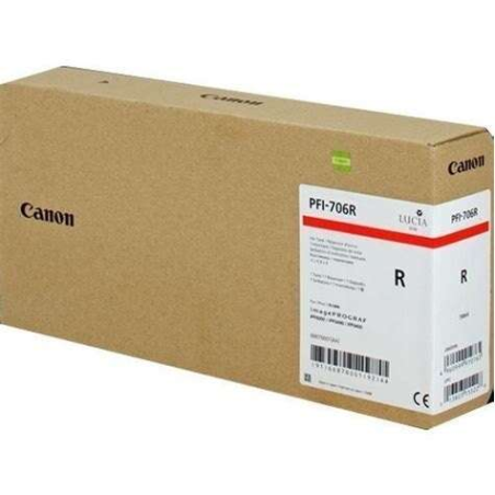 Canon PFI706 cartouche d'encre rouge d'origine - 6687B001