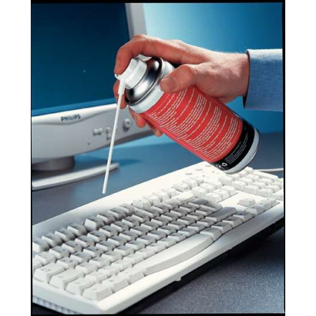 Esselte Air-Duster Bidon de nettoyage à air comprimé 400 ml – Pour claviers et objets dans des endroits difficiles d'accès