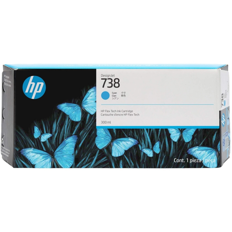 Cartouche d'encre cyan originale HP 676M6A - 738