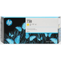 Cartouche d'encre jaune authentique HP 676M8A - 738