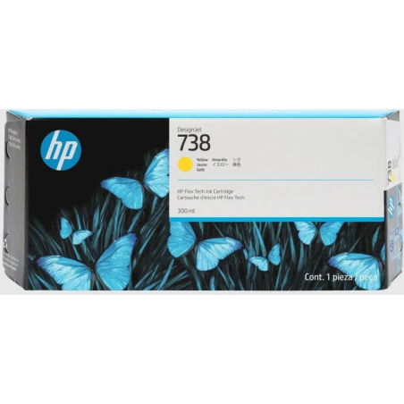 Cartouche d'encre jaune authentique HP 676M8A - 738
