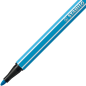 LOT de 10 Feutre à pointe fibre Stabilo Pen 68 - Largeur de trait : env. 1 mm - Encre à base d'eau - Bleu clair