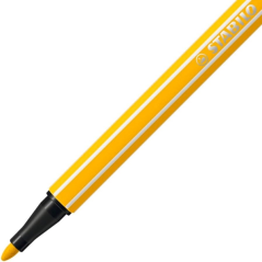 LOT de 10 Feutre à pointe fibre Stabilo Pen 68 - Largeur de trait : env. 1 mm - Encre à base d'eau - Jaune