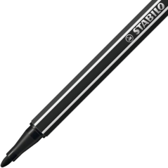 LOT de 10 Feutre à pointe fibre Stabilo Pen 68 - Largeur de trait : env. 1 mm - Encre à base d'eau - Noir