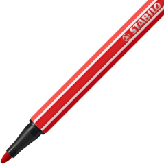 LOT de 10 Feutre à pointe fibre Stabilo Pen 68 - Largeur de trait : env. 1 mm - Encre à base d'eau - Couleur carmin