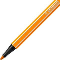 LOT de 10 Feutre à pointe fibre Stabilo Pen 68 - Largeur de trait : env. 1 mm - Encre à base d'eau - Orange