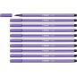 LOT de 10 Feutre à pointe fibre Stabilo Pen 68 - Largeur de trait : env. 1 mm - Encre à base d'eau - Violet