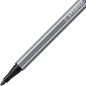 LOT de 10 Feutre à pointe fibre Stabilo Pen 68 - Largeur de trait : env. 1 mm - Encre à base d'eau - Gris foncé