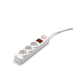Salicru SPS SAFE Multiprise 3 Protecteurs Électriques Actifs Dernière Génération - 3 Prises Schuko - Couleur Blanc