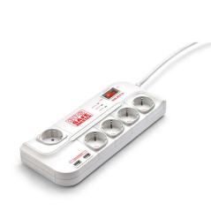 Salicru SPS SAFE Master Multiprise Protections Électriques Actives Dernière Génération - 5 Prises Schuko - Couleur Blanc
