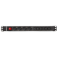 Salicru Multiprise SPS PDU Unité de distribution d'alimentation - 4 prises Schuko et 6 prises IEC C13 - Couleur noire