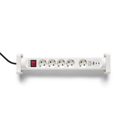 Multiprise Salicru SPS SAFE 5S+ avec protections électriques actives de dernière génération - 5 prises Schuko - 1 port USB-A, 2