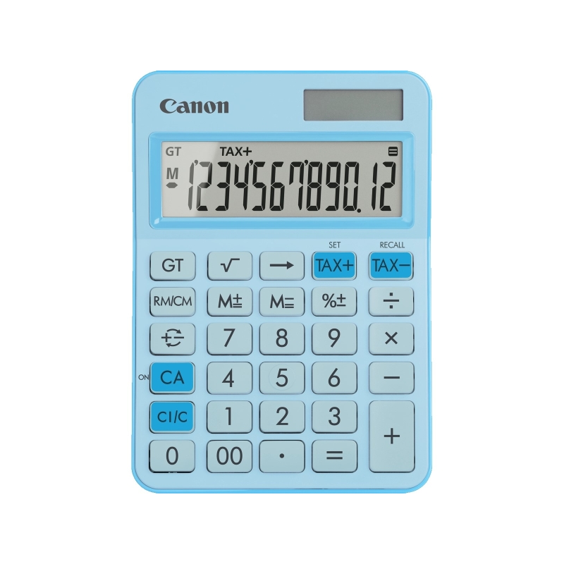 Calculatrice de bureau Canon LS-125KB avec écran LCD à 12 chiffres – Racine carrée, calcul de constante, total général, changeme