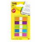 Distributeurs Post-It Index, lot de 5 avec 20 marqueurs repositionnables - 12 paquets par bande - 2 bandes par paquet - Couleurs