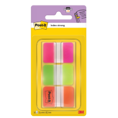 Distributeur d'index Post-It avec 36 marqueurs repositionnables - Forme rectangulaire - Couleurs assorties