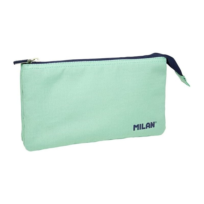 Trousse Milan Série 1918 avec 5 Compartiments - Tissu Résistant aux Casses et aux Déchirures - Mesures 22x12x4cm - Couleur Vert