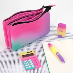 ✅ Trousse Milan Sunset 5 Compartiments - Tissu Résistant aux Déchirures et aux Déchirures - Dimensions 22x12x en stock