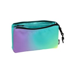 Trousse Milan Sunset 5 Compartiments - Tissu Résistant aux Déchirures et aux Déchirures - Dimensions 22x12x4cm - Couleur