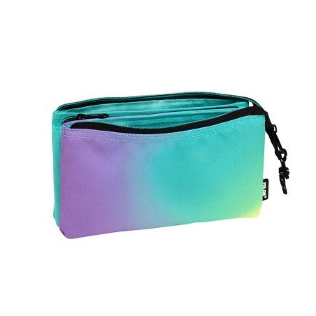 Trousse Milan Sunset 5 Compartiments - Tissu Résistant aux Déchirures et aux Déchirures - Dimensions 22x12x4cm - Couleur