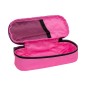 Trousse ovale Milan Sunset - Compartiment intérieur en maille - Tissu indéchirable - Dimensions 20,5x9x5,5 cm - Couleur Rose