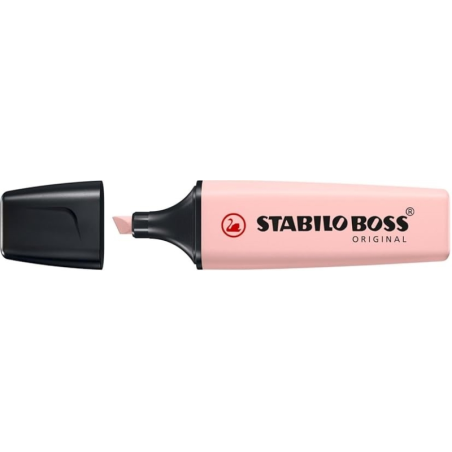 LOT de 10 Marqueur fluorescent Stabilo Boss Naturecolors Wildflower Edition - Trait de 2 à 5 mm - Encre à l'eau - Couleur blush
