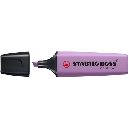 LOT de 10 Marqueur fluorescent Stabilo Boss Naturecolors Wildflower Edition - Trait de 2 à 5 mm - Encre à l'eau - Lilas grisâtre