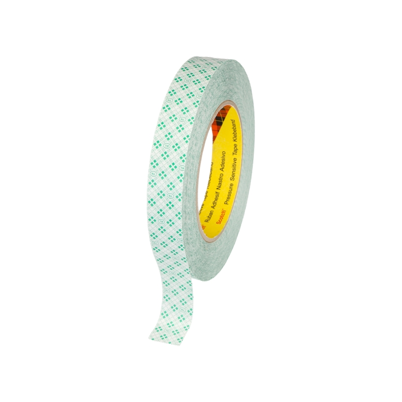 LOT de 9 Ruban adhésif double face 3M 25 mm x 50 m - Ruban de 260 µm - Support PVC de 38 µm - Adhésif 375 - Blanc