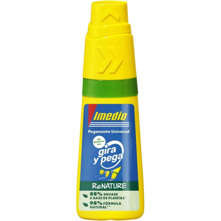 Imedio Twist and Stick Renature Colle Universelle Sans Solvants 35 ml - Applicateur Rotatif 3 Positions - Conteneur 88% Origine