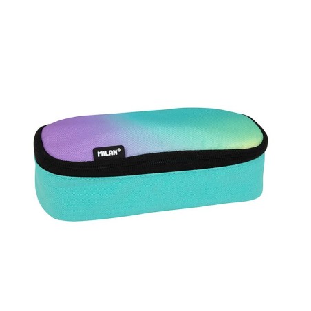 ✅ Trousse ovale Milan Sunset - Compartiment intérieur en maille - Tissu indéchirable - Dimensions 20,5x9x5,5 c en stock