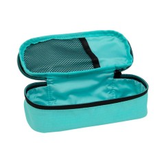 Trousse ovale Milan Sunset - Compartiment intérieur en maille - Tissu indéchirable - Dimensions 20,5x9x5,5 cm - Couleur