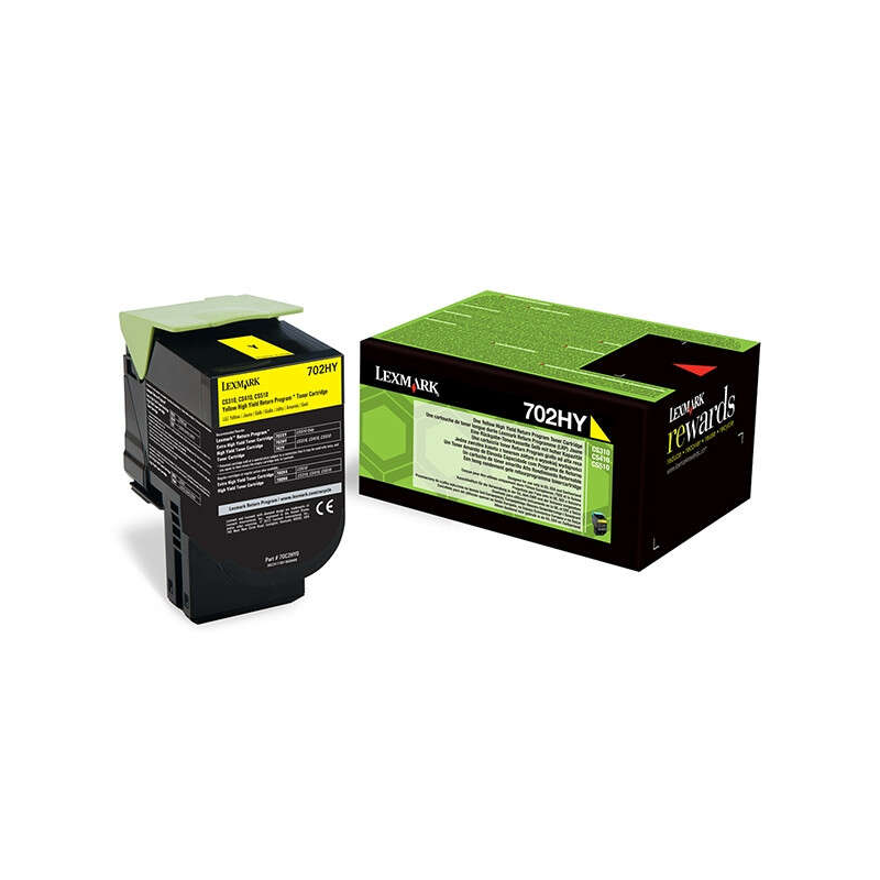 Cartouche de toner jaune originale Lexmark CS310/CS410/CS510 - 70C2HY0/70C2HYE/70C0H40/702HY