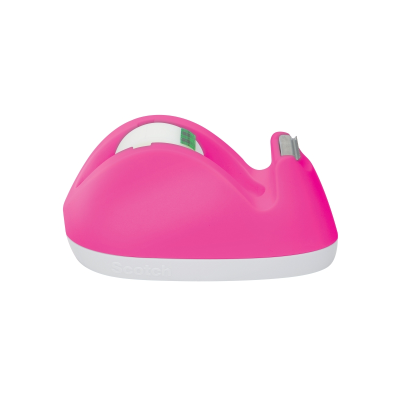Dévidoir de ruban adhésif Scotch - Forme de lapin - Comprend 1 rouleau de 19 mm x 8,89 m - Rose