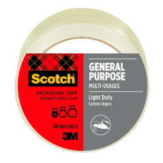 Sceau d'emballage Scotch - 48 mm x 66 m - Transparent