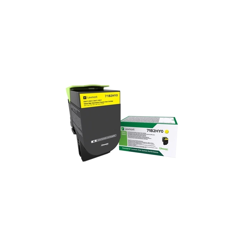 Cartouche de toner jaune originale Lexmark CS417/CX417/CS517/CX517 - 71B2HY0/71B0H40