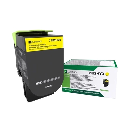 Cartouche de toner jaune originale Lexmark CS417/CX417/CS517/CX517 - 71B2HY0/71B0H40
