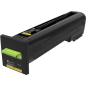 Cartouche de toner jaune d'origine Lexmark CS820 - 72K2XY0/72K2XYE