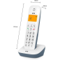 Téléphone fixe sans fil SPC Air - Écran rétroéclairé 35x22 mm - Identification de l'appelant - Connexion réseau téléphonique - M