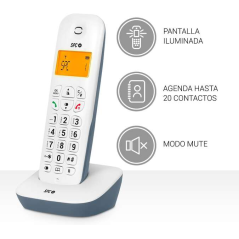 Téléphone fixe sans fil SPC Air - Écran rétroéclairé 35x22 mm - Identification de l'appelant - Connexion réseau téléphonique - M