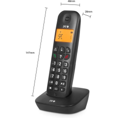 Téléphone Fixe Sans Fil SPC Air - Écran Rétroéclairé 35x22 mm - Identification de l'appelant - 5 Mélodies Disponibles - Pratique