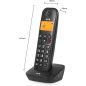 Téléphone Fixe Sans Fil SPC Air - Écran Rétroéclairé 35x22 mm - Identification de l'appelant - 5 Mélodies Disponibles - Pratique