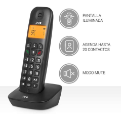 Téléphone Fixe Sans Fil SPC Air - Écran Rétroéclairé 35x22 mm - Identification de l'appelant - 5 Mélodies Disponibles - Pratique