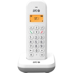 Téléphone fixe sans fil SPC Keops DECT - Écran éclairé - Répertoire 50 contacts - Identification de l'appelant - Couleur blanc