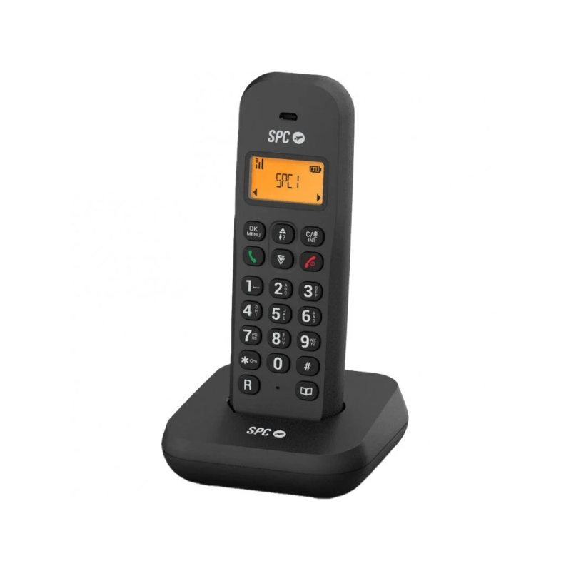 Téléphone fixe sans fil SPC Keops DECT - Écran éclairé - Répertoire 50 contacts - Identification de l'appelant - Couleur noir