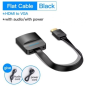 Câble convertisseur plat Vention HDMI mâle vers VGA femelle - Full HD - ARC - Longueur 0,15 m - Port audio 3,5 mm - MicroUSB - C