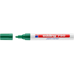 LOT de 10 Marqueur permanent Edding 750 - Pointe ronde - Largeur de trait 2-4 mm - Encre opaque - Séchage rapide - Vert