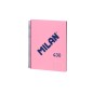 Cahier à Spirale Milan Format A4 Ligné 7mm - 80 Feuilles de 95 gr/m2 - Micro-perforé, 4 Trous - Coloris Rose